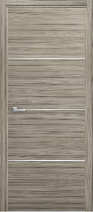 Nova 3H Braga Palissandro  Matrix CPL Modern Single Pre-hung Door - Doors and Beyond
