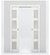Nova 4-Lite Braga Bianco Matrix Laminated Modern Double Pocket Door - Doors and Beyond