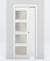 Nova 4-Lite Braga Bianco Matrix Laminated Modern Pocket Door - Doors and Beyond