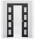 Nova 4-Lite Braga Blu Matrix Laminated Modern Double Pocket Door - Doors and Beyond