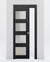 Nova 4-Lite Braga Blu Matrix Laminated Modern Pocket Door - Doors and Beyond