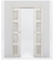 Nova 4-Lite Braga Crema Matrix Laminated Modern Double Pocket Door - Doors and Beyond