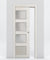 Nova 4-Lite Braga Crema Matrix Laminated Modern Pocket Door - Doors and Beyond