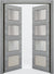 Nova 4-Lite Braga Olmo Matrix CPL  Modern Double Pre-Hung Door