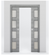 Nova 4-Lite Braga Olmo Matrix Laminated Modern Double Pocket Door - Doors and Beyond