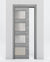 Nova 4-Lite Braga Olmo Matrix Laminated Modern Pocket Door - Doors and Beyond