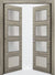 Nova 4-Lite Braga Palissandro  Matrix CPL  Modern Double Pre-Hung Door