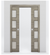 Nova 4-Lite Braga Palissandro Matrix Laminated Modern Double Pocket Door - Doors and Beyond