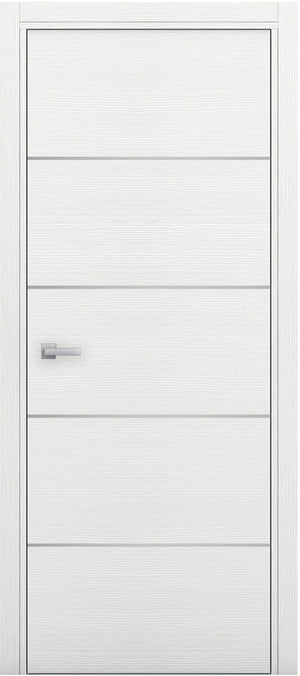 Nova 4H Braga Bianco Matrix CPL Modern Single Pre-hung Door - Doors and Beyond