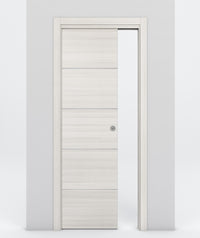 Nova 4H Braga Crema Matrix Laminated Modern Pocket Door - Doors and Beyond