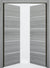 Nova 4H Braga Olmo Matrix CPL  Modern Double Pre-Hung Door