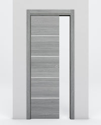 Nova 4H Braga Olmo Matrix Laminated Modern Pocket Door - Doors and Beyond