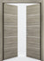 Nova 4H Braga Palissandro  Matrix CPL  Modern Double Pre-Hung Door