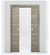 Nova 4H Braga Palissandro Matrix Laminated Modern Double Pocket Door - Doors and Beyond