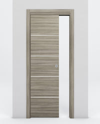 Nova 4H Braga Palissandro Matrix Laminated Modern Pocket Door - Doors and Beyond