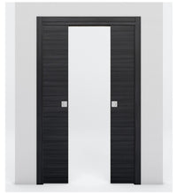 Nova Flush Braga Blu Matrix Laminated Modern Double Pocket Door - Doors and Beyond