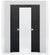 Nova Flush Braga Blu Matrix Laminated Modern Double Pocket Door - Doors and Beyond