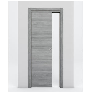 Nova Flush Braga Olmo Matrix Laminated Modern Pocket Door - Doors and Beyond