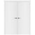 Nova Glam Pro 001 Soft White Laminated Modern Double Pre-Hung Door