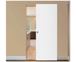 Nova Glam Pro 001 Soft White Laminated Modern Magic Door - Doors and Beyond