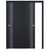 Nova Glam Pro 004 Soft Black Laminated Modern Bypass Door