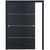 Nova Glam Pro 009 Soft Black Laminated Modern Bypass Door