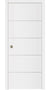 Nova Glam Pro 010 Soft White Laminated Modern Pocket Door