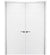 Nova Graffiti Soft White Laminated Modern Double Pocket Door
