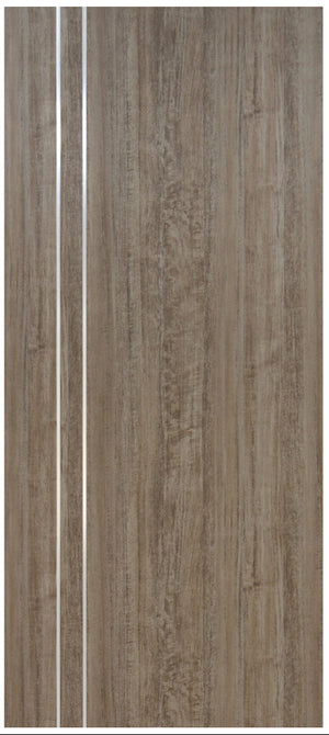 Nova HG002 Dark Aloe Wood Laminated Modern Door Slab - Doors and Beyond