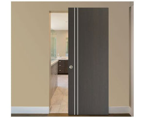 Nova HG002 Japan Oak Laminated Modern Magic Door - Doors and Beyond
