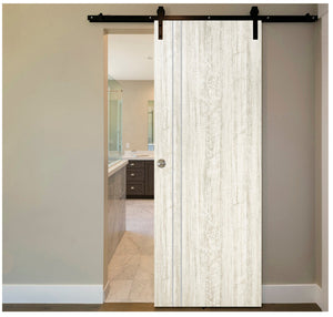 Nova HG002 Light Aloe Wood Laminated Modern Barn Door - Doors and Beyond