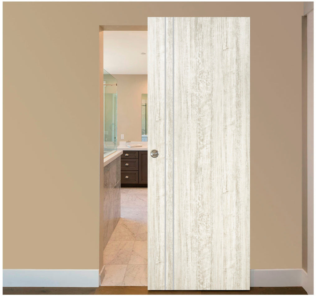Nova HG002 Light Aloe Wood Laminated Modern Magic Door - Doors and Beyond
