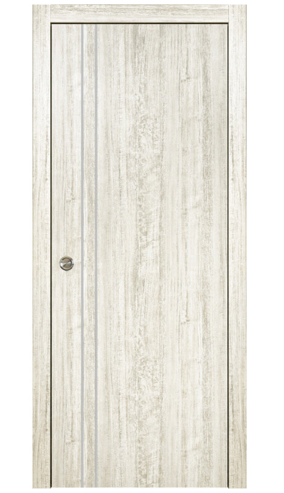 Nova HG002 Light Aloe Wood Laminated Modern Pocket Door - Doors and Beyond