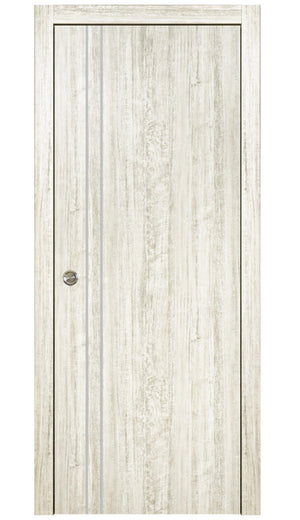 Nova HG002 Light Aloe Wood Laminated Modern Pocket Door - Doors and Beyond