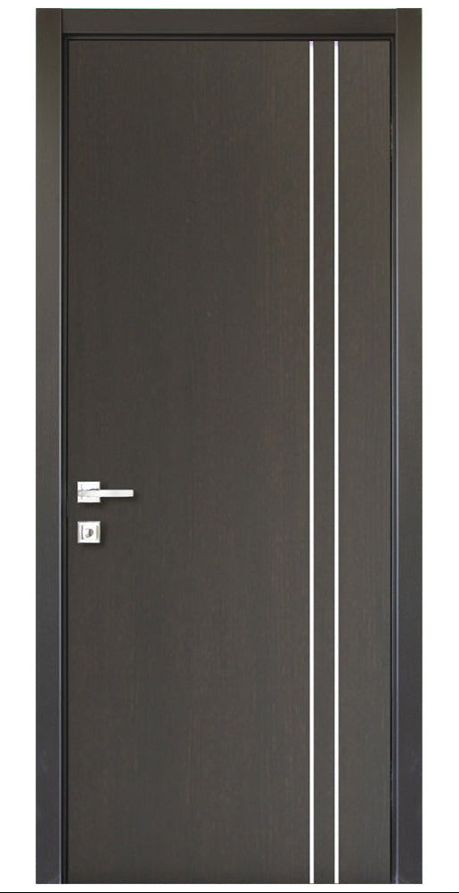 Nova HG002VR Japan Oak Laminated Modern Single Pre-Hung Door - Doors and Beyond