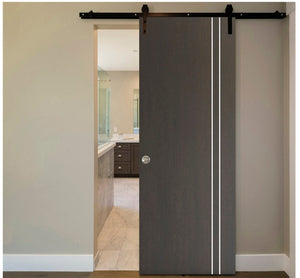 Nova HG002VR Japan Oak Laminated Modern Barn Door - Doors and Beyond