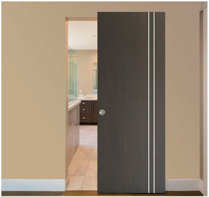 Nova HG002VR Japan Oak Laminated Modern Magic Door - Doors and Beyond