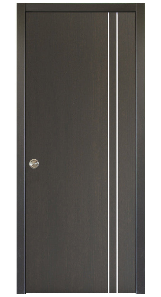 Nova HG002VR Japan Oak Laminated Modern Pocket Door - Doors and Beyond