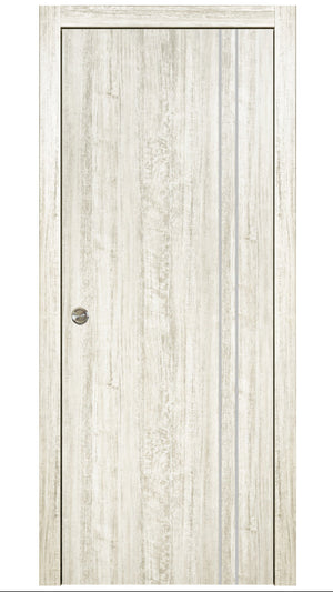 Nova HG002VR Light Aloe Wood Laminated Modern Pocket Door - Doors and Beyond