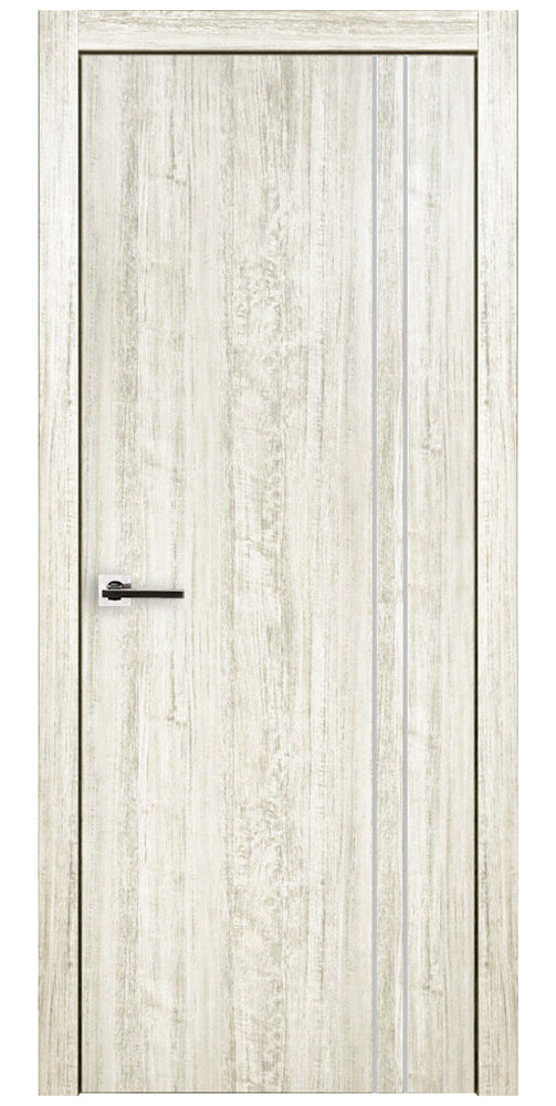 Nova HG002VR Light Aloe Wood Laminated Modern Single Pre-Hung Door - Doors and Beyond