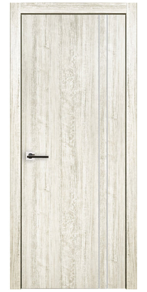 Nova HG002VR Light Aloe Wood Laminated Modern Single Pre-Hung Door - Doors and Beyond