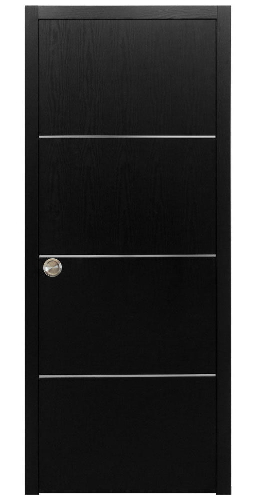 Nova HG008 Black Ash Laminated Modern Pocket Door - Doors and Beyond