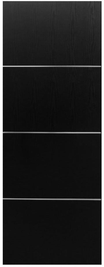 Nova HG008 Black Ash Laminated Modern Door Slab - Doors and Beyond