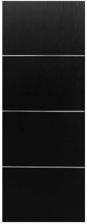 Nova HG008 Black Ash Laminated Modern Door Slab - Doors and Beyond