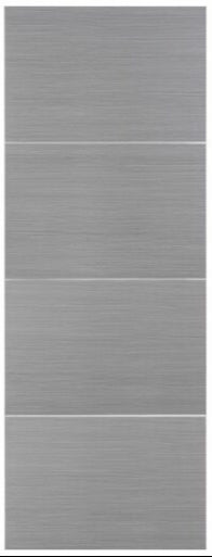 Nova HG008 Silver Wood Laminated Modern Door Slab - Doors and Beyond
