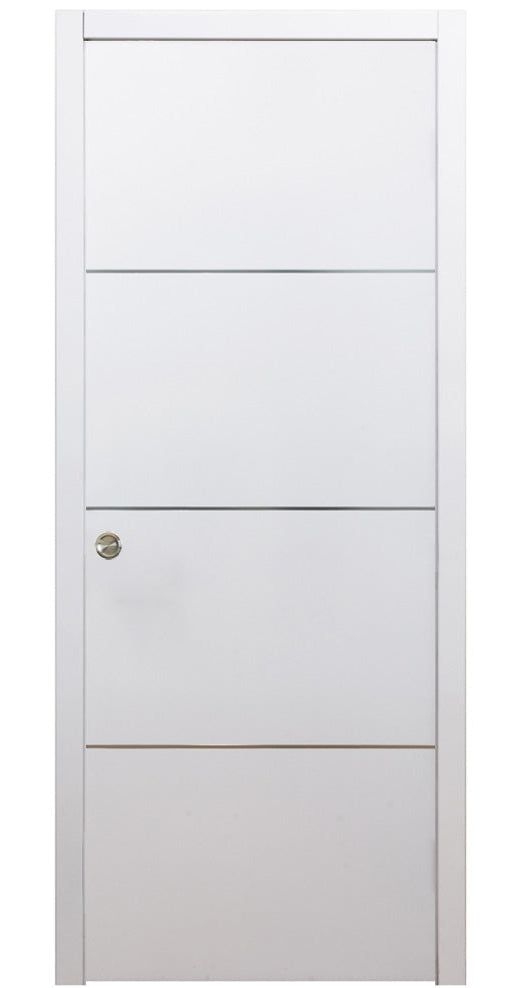 Nova HG008 White Drawing Laminated Modern Pocket Door - Doors and Beyond