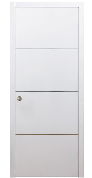 Nova HG008 White Drawing Laminated Modern Pocket Door - Doors and Beyond