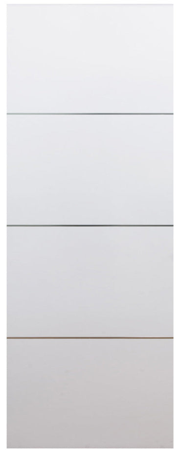 Nova HG008 White Drawing Laminated Modern Door Slab - Doors and Beyond