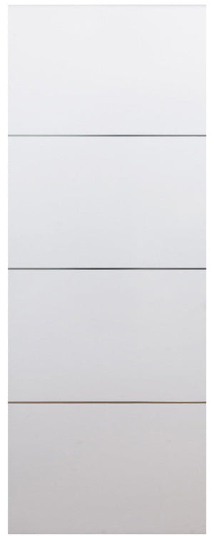 Nova HG008 White Drawing Laminated Modern Door Slab - Doors and Beyond