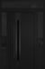 Nova Inox S2 Modern Exterior Single Door 36x80 with 2 Sidelight and Transom - Unit 62x95 1/2 Black Stainless Steel - Black